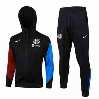 Tuta Con Cappuccio FC Barcellona 2024 2025 Nero Blu