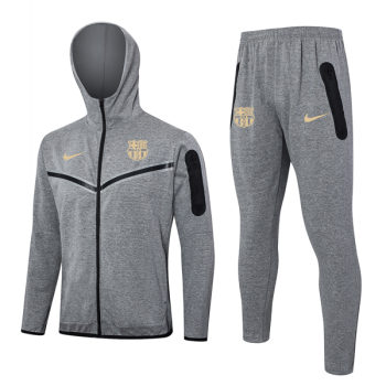 Tuta Con Cappuccio FC Barcellona 2024 25 Grigio