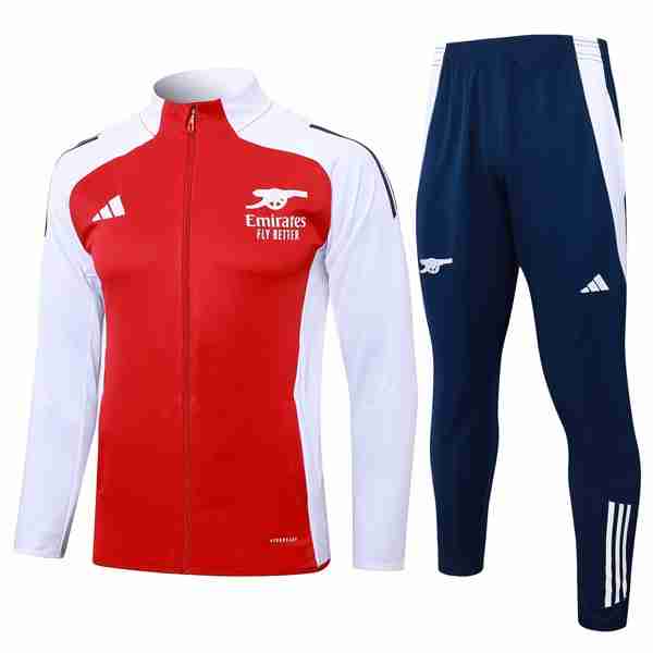 Chandal Arsenal 2024-2025 Rojo Blanco 4 Tute Calcio Arsenal 2024 2025 Rosso Bianco