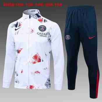 Tute Calcio Bambino Paris Saint Germain 2024 2025 Bianco Rosso