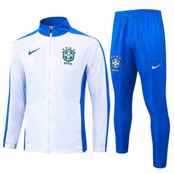 Chandal Brasil 2024-2025 Blanco 3 Tute Calcio Brasile 2024 2025 Bianco