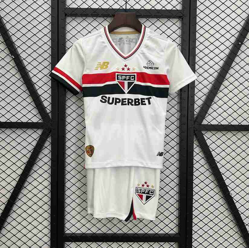 Maglia Calcio Sao Paulo Set Bambino Prima 2025 2026 Maglia Calcio Sao Paulo Set Bambino Prima 2025 2026
