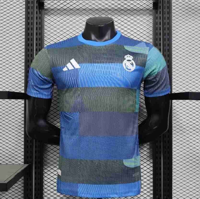 Thailandia Maglia Calcio Real Madrid Pre-Partita 2025 2026 Blu Thailandia Maglia Calcio Real Madrid Pre Partita 2025 2026 Blu