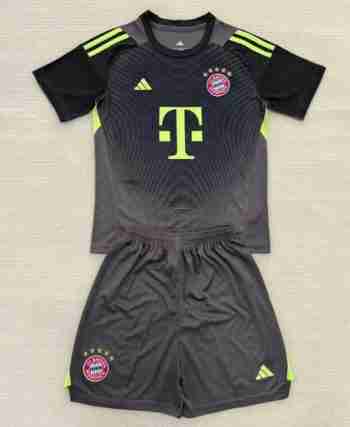 Maglia Calcio Bayern Monaco Set Bambino Portiere 2025 2026 Nero