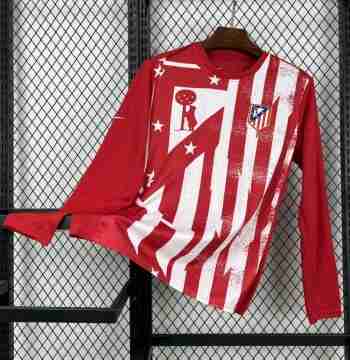 Thailandia Maglia Calcio Atletico Madrid Manica Lunga Pre-Partita 2025 2026 Rosso