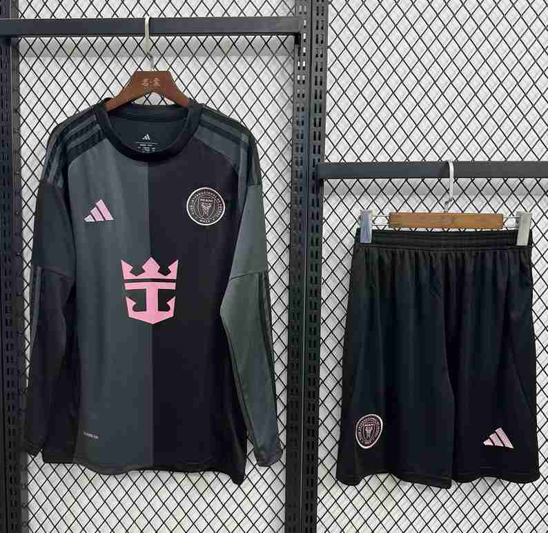 Thailandia Maglietta Calcio Set Manica Lunga Inter Miami Away 2025 2026 Thailandia Maglietta Calcio Set Manica Lunga Inter Miami Away 2025 2026