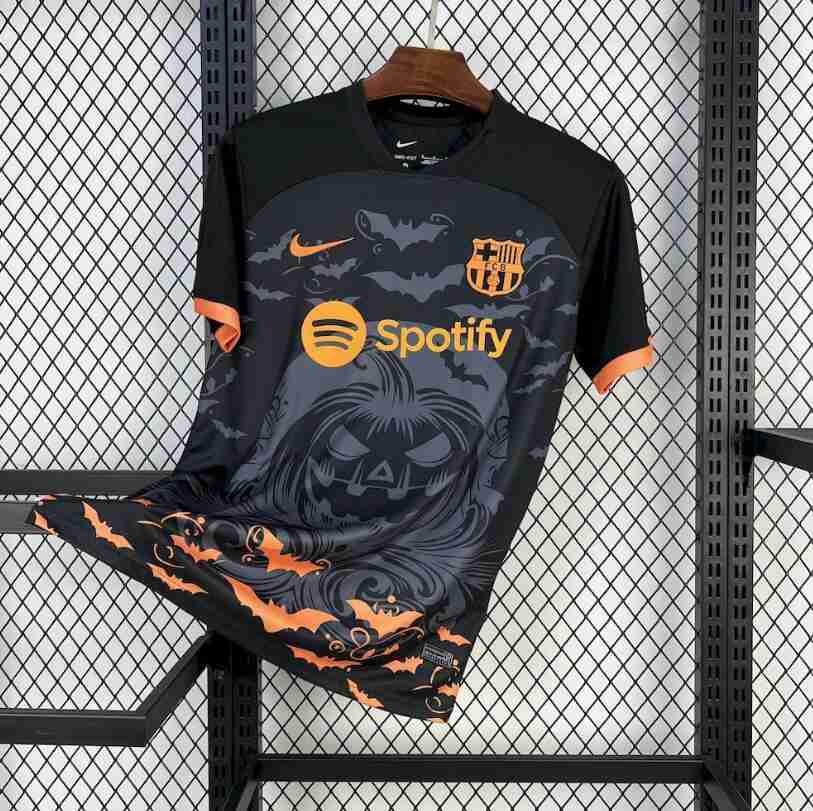 Thailandia Speciale Maglia Calcio FC Barcellona Halloween 2025 2026 Thailandia Speciale Maglia Calcio FC Barcellona Halloween 2025 2026