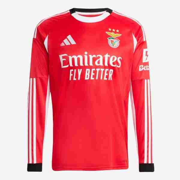 Tailandia Camiseta Benfica 1ª ML 2025-2026 Thailandia Maglia Calcio Benfica Manica Lunga Prima 2025 2026