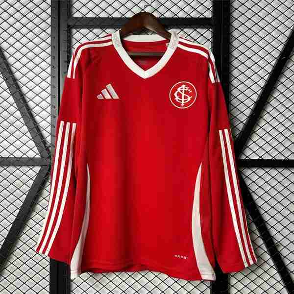Tailandia Camiseta Brazil Internacional 1ª ML 2025-2026 Thailandia Maglia Calcio SC Internacional Manica Lunga Prima 2025 2026