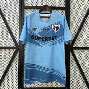 Thailandia Maglia Calcio São Paulo Pre-Partita 2025 2026 Blu