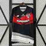 Thailandia Maglia Calcio São Paulo Pre-Partita 2025 2026 Nero Rosso