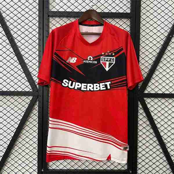 Tailandia Camiseta Sao Paulo Pre-Match 2025-2026 Rojo Thailandia Maglia Calcio Sao Paulo Pre Partita 2025 2026 Rosso