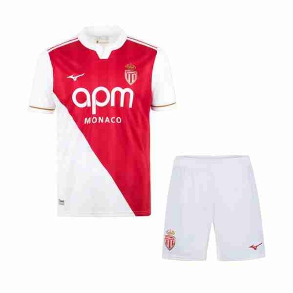 Camiseta AS Monaco 1ª Niño 2025-2026 Maglia Calcio AS Monaco Set Bambino Prima 2025 2026