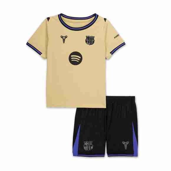 Camiseta Barcelona 2ª Niño 2025-2026 Maglia Calcio FC Barcellona Set Bambino Away 2025 2026