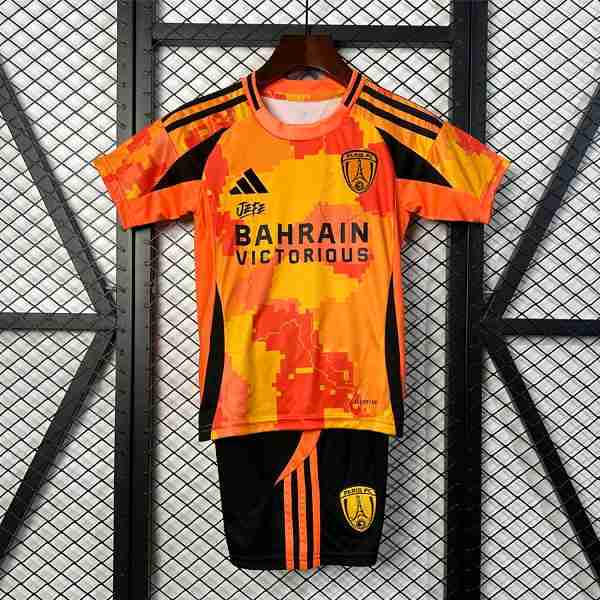 Camiseta PSG Special Edition Niño 2025-2026 Naranja Maglia Calcio Paris FC Set Bambino Speciale 2025 2026