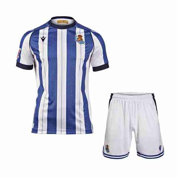 Camiseta Real Sociedad 1ª Niño 2025-2026 Maglia Calcio Real Sociedad Set Bambino Prima 2025 2026