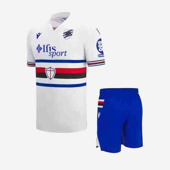 Camiseta Sampdoria 2ª Niño 2025-2026 Maglia Calcio Sampdoria Set Bambino Away 2025 2026