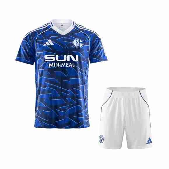 Camiseta Schalke 04 1ª Niño 2025-2026 Maglia Calcio Schalke 04 Set Bambino Prima 2025 2026