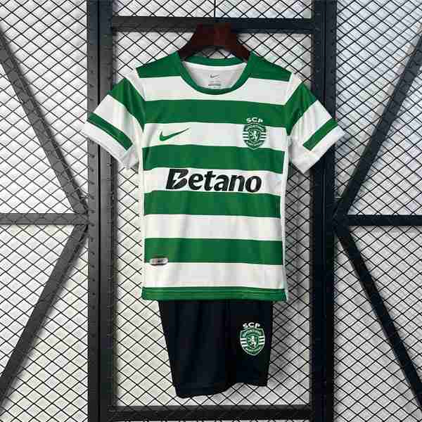 Camiseta Sporting Lisbon 1ª Niño 2025-2026 Maglia Calcio Sporting de Lisboa Set Bambino Prima 2025 2026