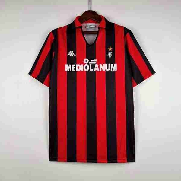 Tailandia Camiseta AC Milan 1ª Retro 1989-1990 Thailandia Maglia Calcio AC Milan Retro Prima 1989 1990