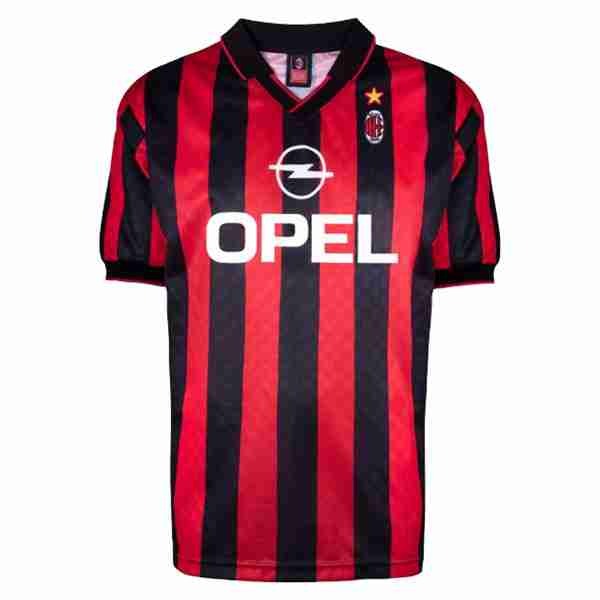 Thailandia Maglia Calcio AC Milan Retro Prima 1995 1996 Rosso Thailandia Maglia Calcio AC Milan Retro Prima 1995 1996 Rosso
