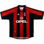 Thailandia Maglia Calcio AC Milan Retro Prima 1998 2000 Rosso