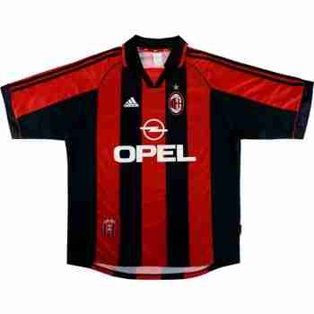Thailandia Maglia Calcio AC Milan Retro Prima 1998 2000 Rosso