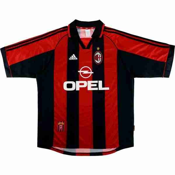 Tailandia Camiseta AC Milan 1ª Retro 1998 2000 Rojo Thailandia Maglia Calcio AC Milan Retro Prima 1998 2000 Rosso