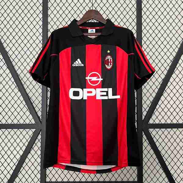 Tailandia Camiseta AC Milan 1ª Retro 2001 2002 Thailandia Maglia Calcio AC Milan Retro Prima 2001 2002