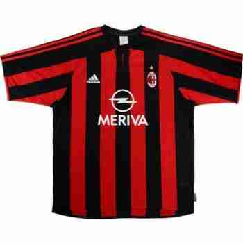 Thailandia Maglia Calcio AC Milan Retro Prima 2003 2004 Rosso
