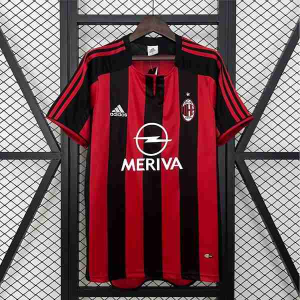 Tailandia Camiseta AC Milan 1ª Retro 2003-2004 Thailandia Maglia Calcio AC Milan Retro Prima 2003 2004