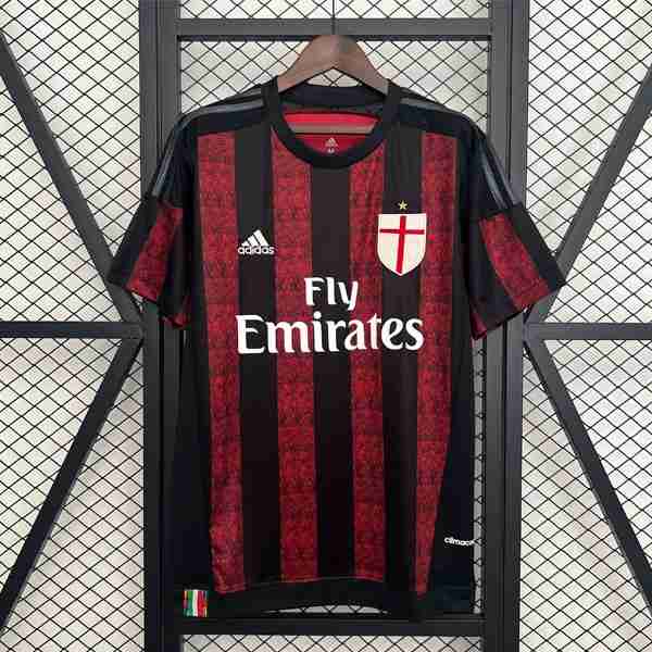 Tailandia Camiseta AC Milan 1ª Retro 2015-2016 Thailandia Maglia Calcio AC Milan Retro Prima 2015 2016