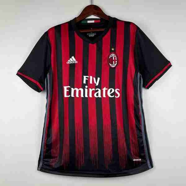 Tailandia Camiseta AC Milan 1ª Retro 2016-2017 Thailandia Maglia Calcio AC Milan Retro Prima 2016 2017