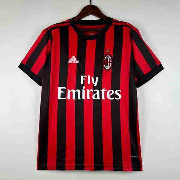 Tailandia Camiseta AC Milan 1ª Retro 2017-2018 Thailandia Maglia Calcio AC Milan Retro Prima 2017 2018
