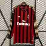 Thailandia Maglia Calcio AC Milan Retro Prima Manica Lunga 2013 2014