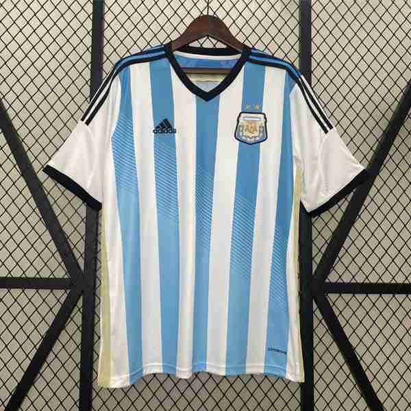 Tailandia Camiseta Argentina 1ª Retro 2014 Thailandia Maglia Calcio Argentina Retro Prima 2014