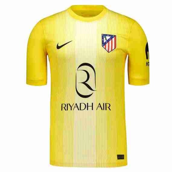 Tailandia Camiseta Atletico Madrid Portero 2025-2026 Amarillo Thailandia Maglia Calcio Atletico Madrid Portiere 2025 2026 Giallo