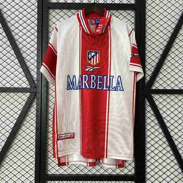 Tailandia Camiseta Atletico Madrid 1ª Retro 1999-2000 Thailandia Maglia Calcio Atletico Madrid Retro Prima 1999 2000