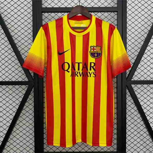 Tailandia Camiseta Barcelona 2ª Retro 2013-2014 Thailandia Maglia Calcio FC Barcellona Retro Away 2013 2014