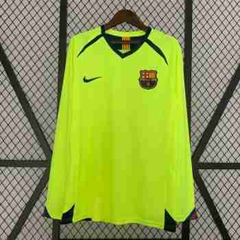 Thailandia Maglia Calcio FC Barcellona Retro Away Manica Lunga 2005 2006