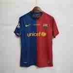 Thailandia Maglia Calcio FC Barcellona Retro Prima 2008 2009 Blu Rosso
