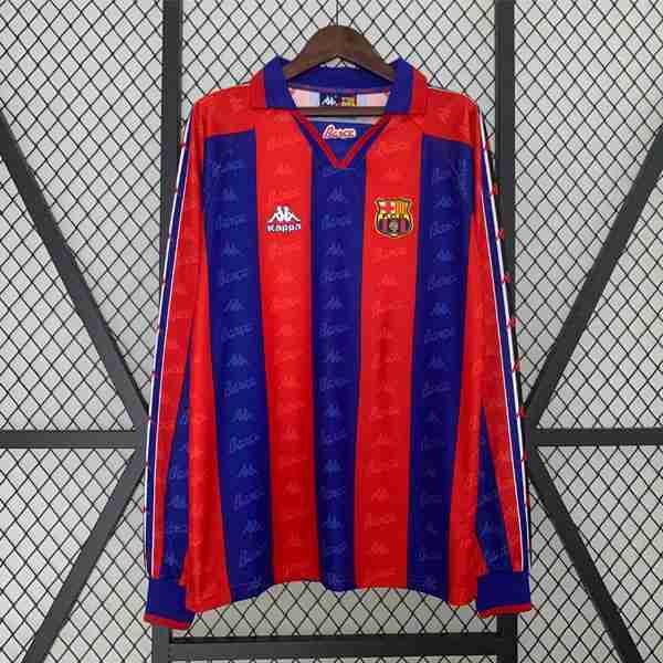 Tailandia Camiseta Barcelona 1ª ML Retro 1996 1997 Thailandia Maglia Calcio FC Barcellona Retro Prima Manica Lunga 1996 1997