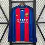 Thailandia Maglia Calcio FC Barcellona Retro Prima Manica Lunga 2014 2015