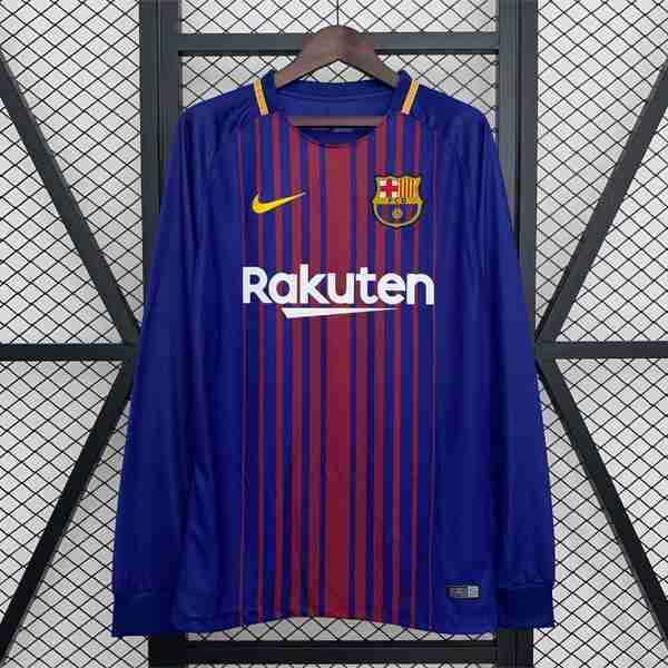 Tailandia Camiseta Barcelona 1ª Retro ML 2017-2018 Thailandia Maglia Calcio FC Barcellona Retro Prima Manica Lunga 2017 2018