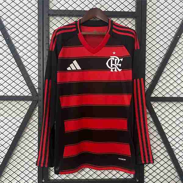 Tailandia Camiseta Flamengo 1ª ML 2025-2026 Thailandia Maglia Calcio Flamengo Manica Lunga Prima 2025 2026