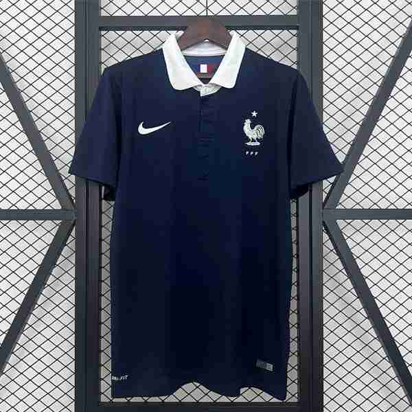 Tailandia Camiseta France 1ª Retro 2014 Thailandia Maglia Calcio Francia Retro Prima 2014