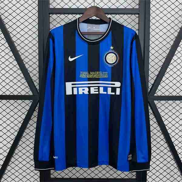 Tailandia Camiseta Inter Milan 1ª Retro ML 2009-2010 Thailandia Maglia Calcio Inter Milan Retro Prima Manica Lunga 2009 2010