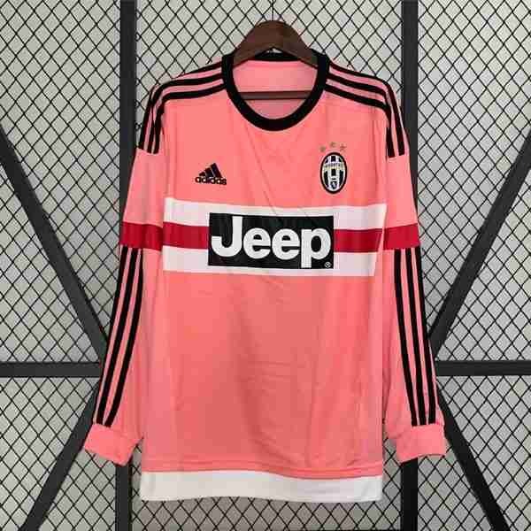 Tailandia Camiseta Juventus 2ª ML Retro 2015 2016 Thailandia Maglia Calcio Juventus Retro Away Manica Lunga 2015 2016