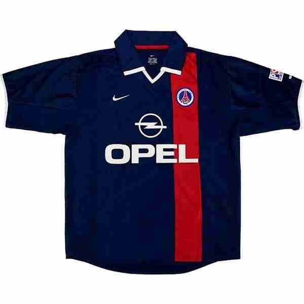 Tailandia Camiseta Paris Saint Germain 1ª Retro 2001 2002 Azul Thailandia Maglia Calcio Paris Saint Germain Retro Prima 2001 2002 Blu
