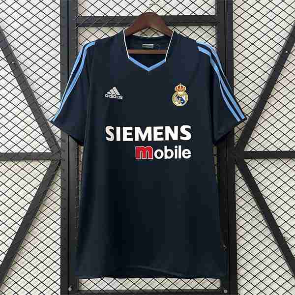 Tailandia Camiseta Real Madrid 2ª Retro 2003-2004 Thailandia Maglia Calcio Real Madrid Retro Away 2003 2004